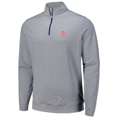 St. Louis Cardinals Peter Millar Perth Sugar Stripe Performance Quarter-Zip Top | MLB Discount