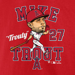 Mike Trout Los Angeles Angels Fanatics Hometown Caricature T-Shirt | MLB Sale