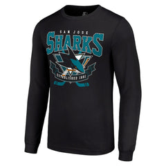 San Jose Sharks Starter Team Logo Graphic Long Sleeve T-Shirt Sale