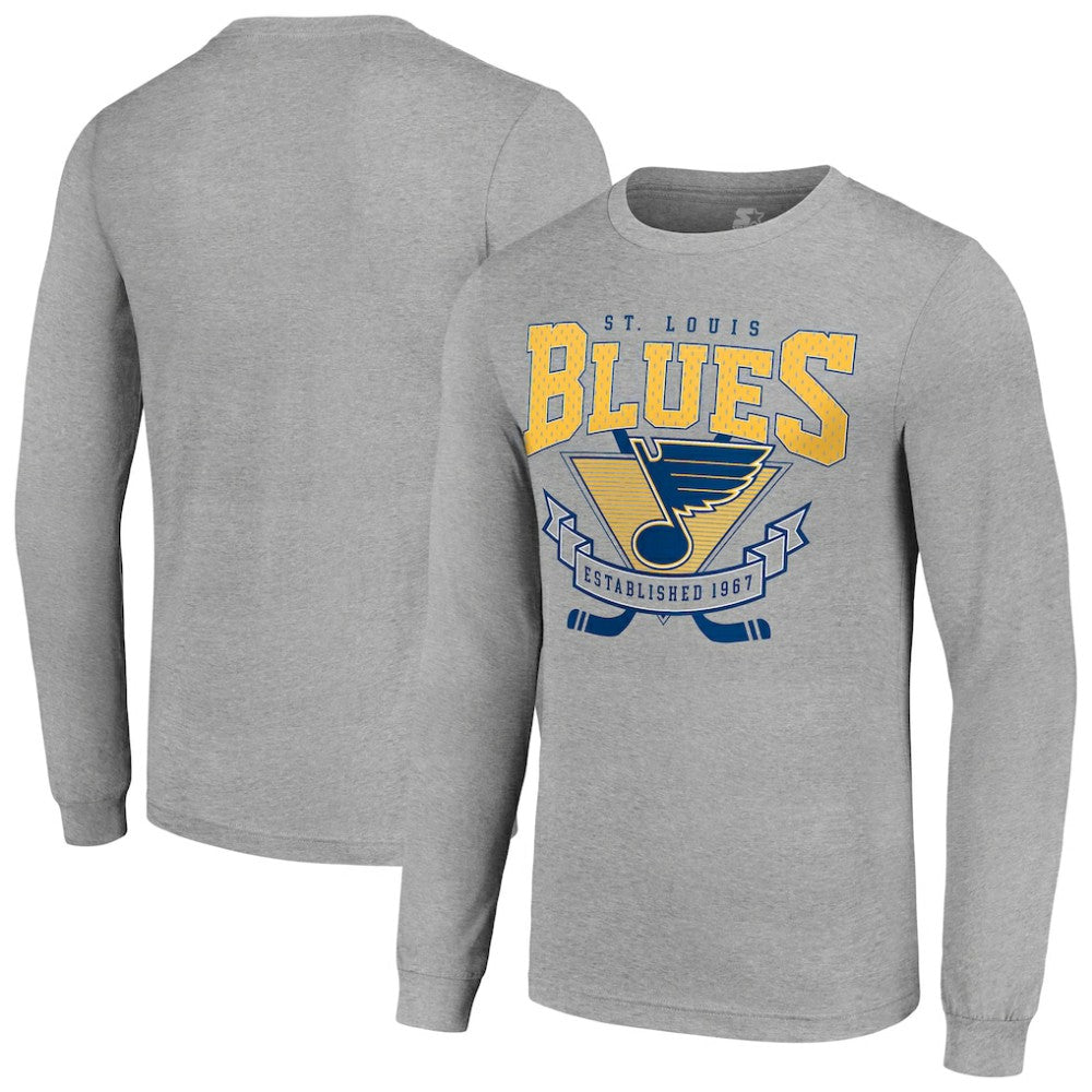 St. Louis Blues Starter '80s Inspired Team Logo Long Sleeve T-Shirt Outlet