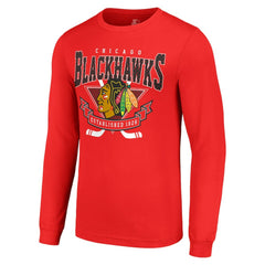 Chicago Blackhawks Starter Team Logo Graphic Long Sleeve T-Shirt For Sale