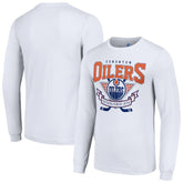 Edmonton Oilers Starter Team Logo Graphic Long Sleeve T-Shirt Discount
