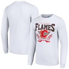 Calgary Flames Starter Team Logo Graphic Long Sleeve T-Shirt For Sale