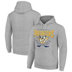 Nashville Predators Starter Team Logo Graphic Fleece Tri-Blend Pullover Hoodie On Sale