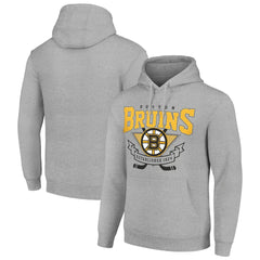 Boston Bruins Starter Team Logo Graphic Fleece Tri-Blend Pullover Hoodie For Sale