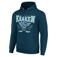 Seattle Kraken Starter Team Logo Graphic Fleece Tri-Blend Pullover Hoodie Sale