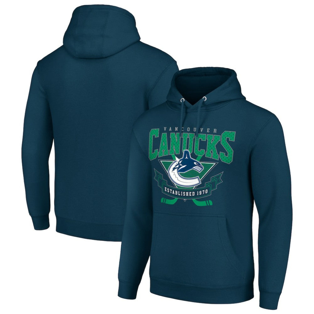Vancouver Canucks Starter Team Logo Graphic Fleece Tri-Blend Pullover Hoodie Online