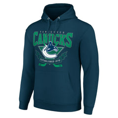 Vancouver Canucks Starter Team Logo Graphic Fleece Tri-Blend Pullover Hoodie Online