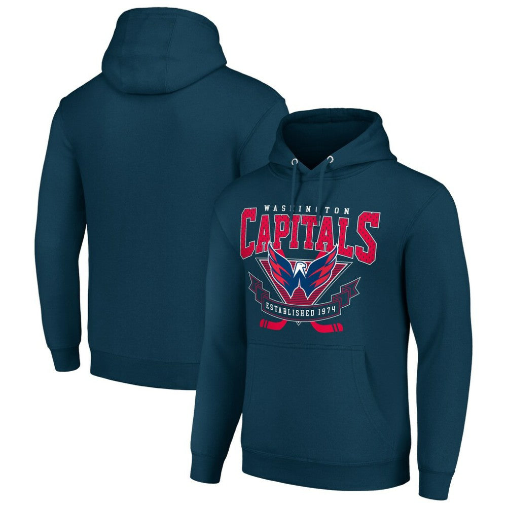 Washington Capitals Starter Team Logo Graphic Fleece Tri-Blend Pullover Hoodie For Sale