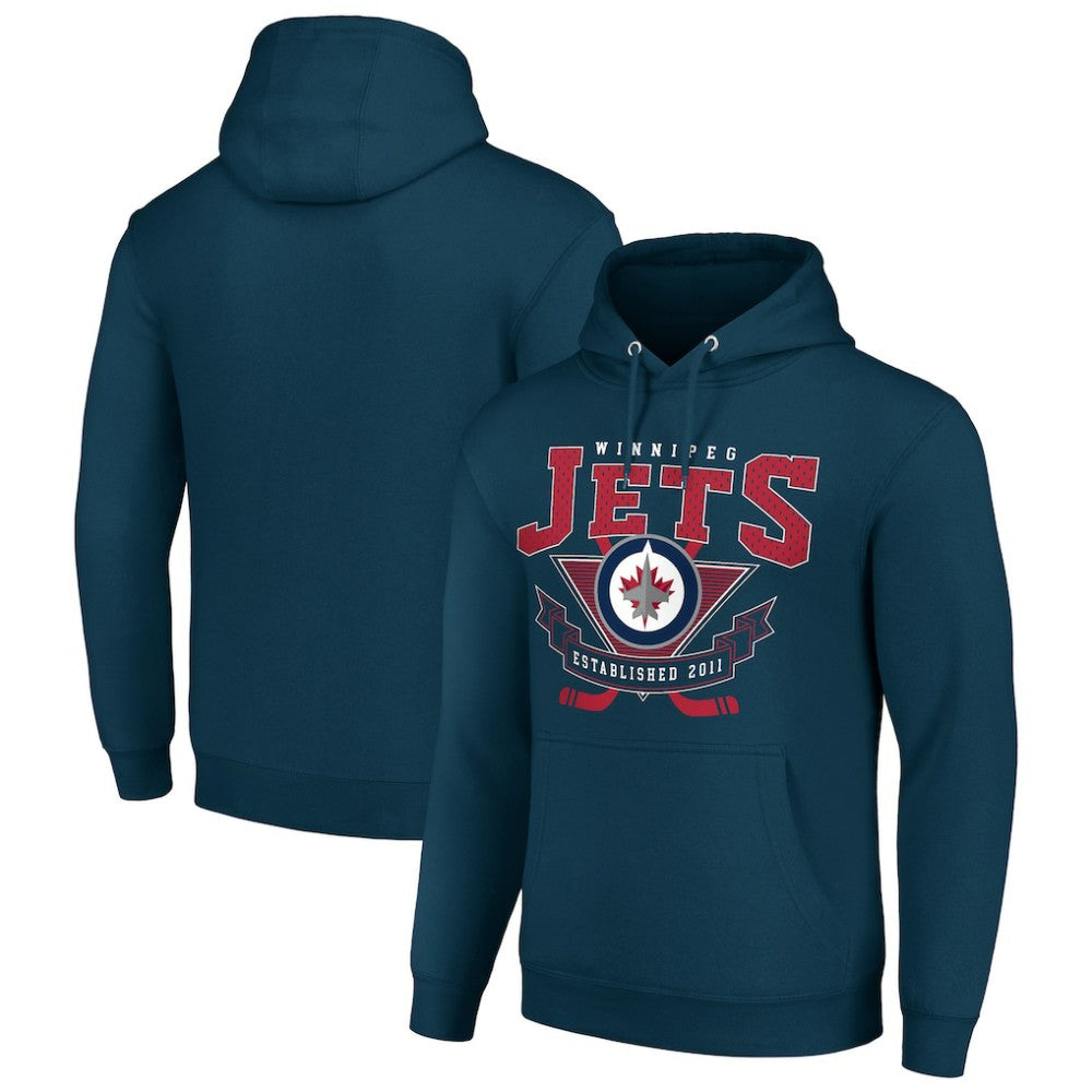 Winnipeg Jets Starter Team Logo Graphic Fleece Tri-Blend Pullover Hoodie Discount