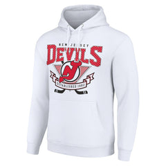 New Jersey Devils Starter Team Logo Graphic Fleece Tri-Blend Pullover Hoodie On Sale