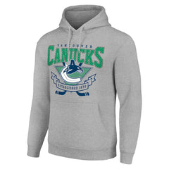 Vancouver Canucks Starter Team Logo Graphic Fleece Tri-Blend Pullover Hoodie Outlet