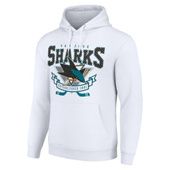 San Jose Sharks Starter Team Logo Graphic Fleece Tri-Blend Pullover Hoodie Discount