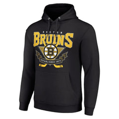 Boston Bruins Starter Team Logo Graphic Fleece Tri-Blend Pullover Hoodie Online