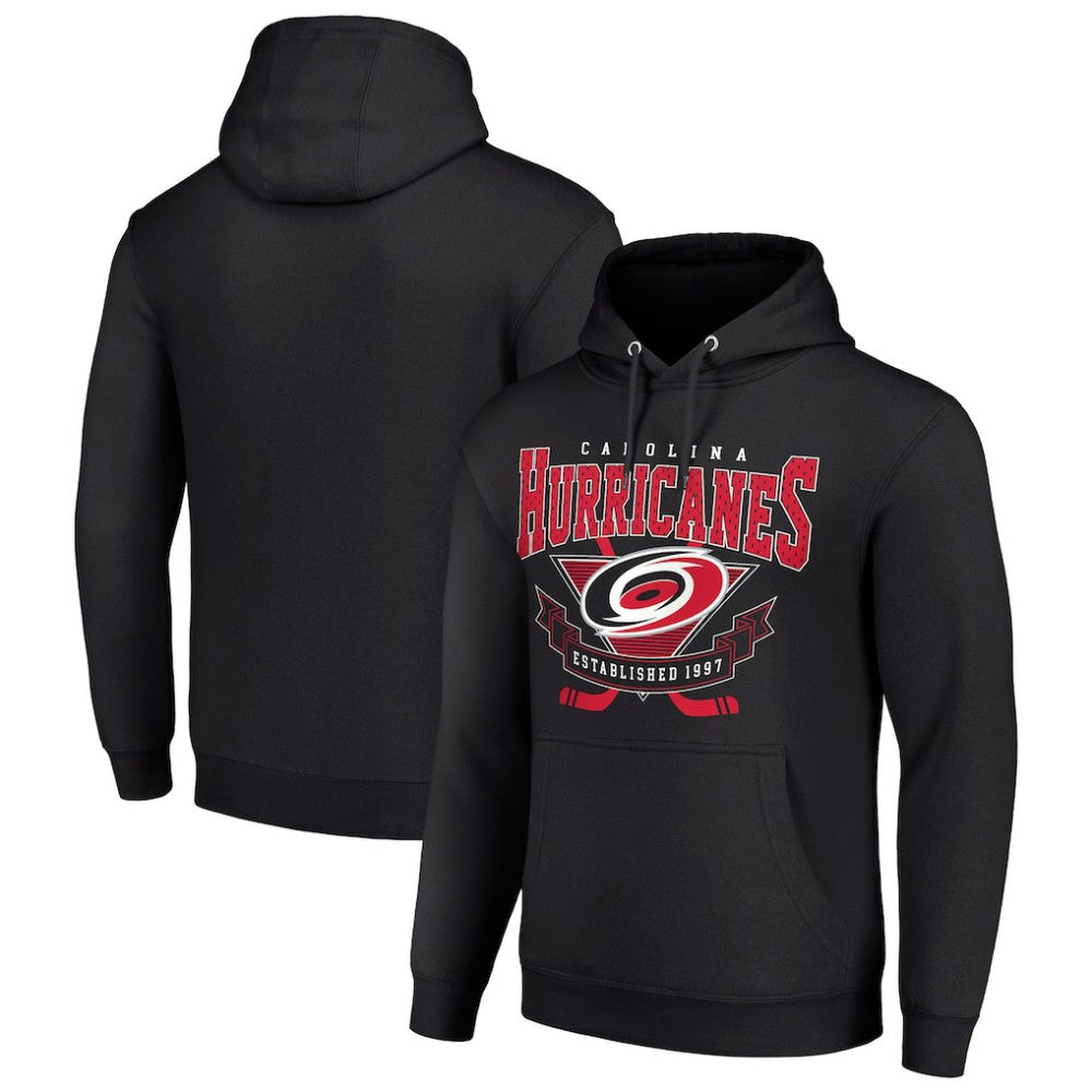 Carolina Hurricanes Starter Team Logo Graphic Fleece Tri-Blend Pullover Hoodie Outlet
