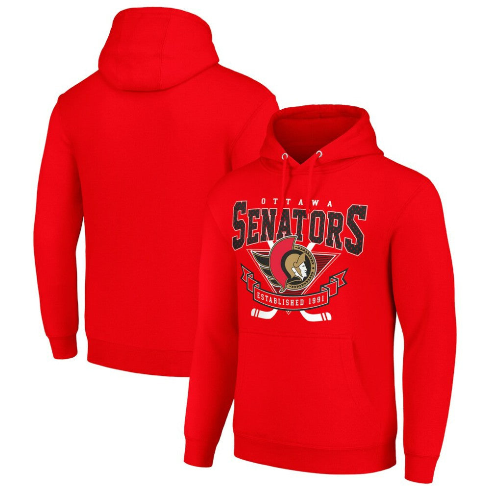 Ottawa Senators Starter Team Logo Graphic Fleece Tri-Blend Pullover Hoodie Discount