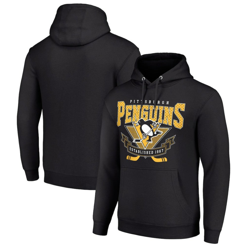 Pittsburgh Penguins Starter Team Logo Graphic Fleece Tri-Blend Pullover Hoodie Discount
