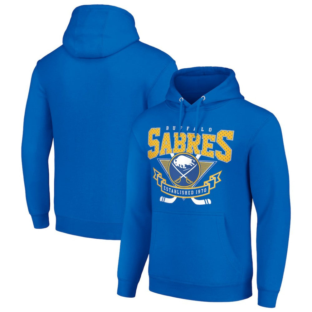 Buffalo Sabres Starter Team Logo Graphic Fleece Tri-Blend Pullover Hoodie Outlet