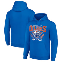 Edmonton Oilers Starter Team Logo Graphic Fleece Tri-Blend Pullover Hoodie Discount
