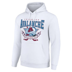 Colorado Avalanche Starter Team Logo Graphic Fleece Tri-Blend Pullover Hoodie For Sale