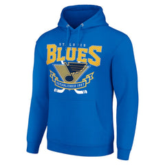 St. Louis Blues Starter Team Logo Graphic Fleece Tri-Blend Pullover Hoodie For Sale