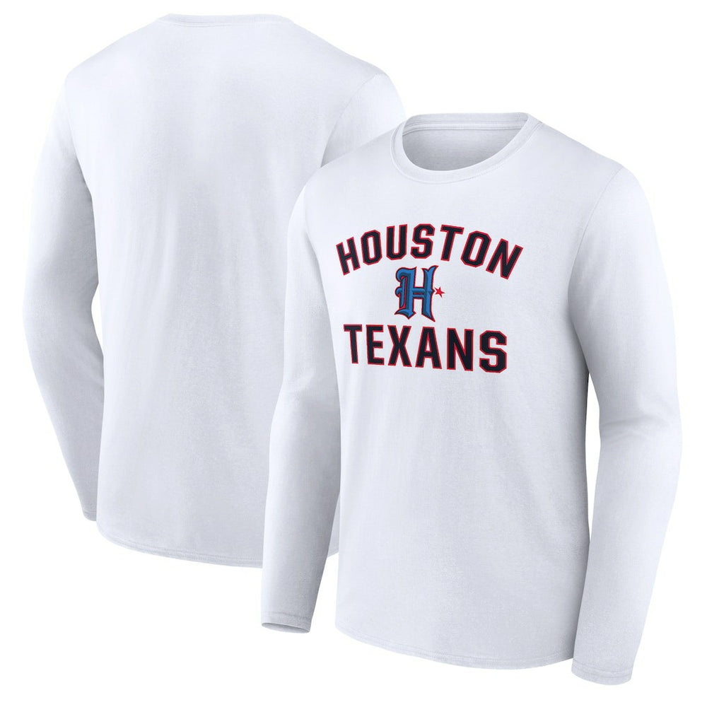 Houston Texans Secondary Logo Victory Arch Long Sleeve T-Shirt