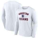 Houston Texans Secondary Logo Victory Arch Long Sleeve T-Shirt