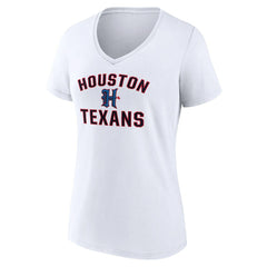 Houston Texans Women's Secondary Logo V-Neck T-Shirt