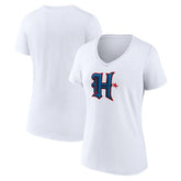 Houston Texans Women's Secondary Logo V-Neck T-Shirt