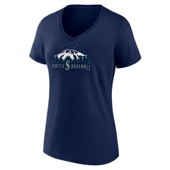 Seattle Mariners Women's Mountains V-Neck T-Shirt | MLB Sale