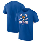 Jacob deGrom Texas Rangers Caricature T-Shirt | MLB Discount