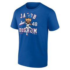 Jacob deGrom Texas Rangers Caricature T-Shirt | MLB Discount