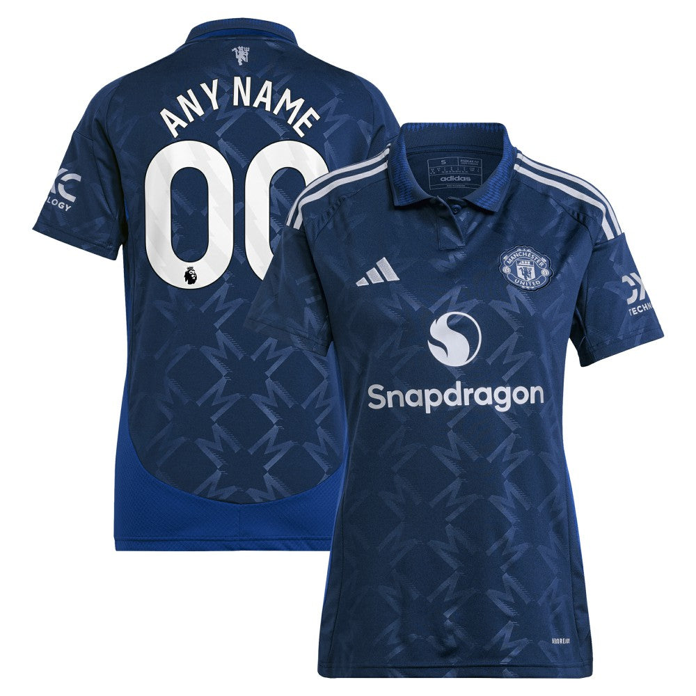Manchester United Women's 2024/25 Away Replica Custom Jersey Navy - Adidas