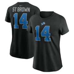 Detroit Lions Nike Amon-Ra St. Brown Women's Player Name & Number T-Shirt