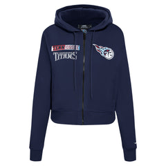 Tennessee Titans Pro Standard Women's Split Logo Full-Zip Hoodie