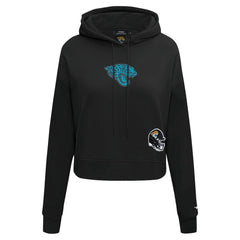 Jacksonville Jaguars Pro Standard Women's Jeweled Cropped Pullover Hoodie