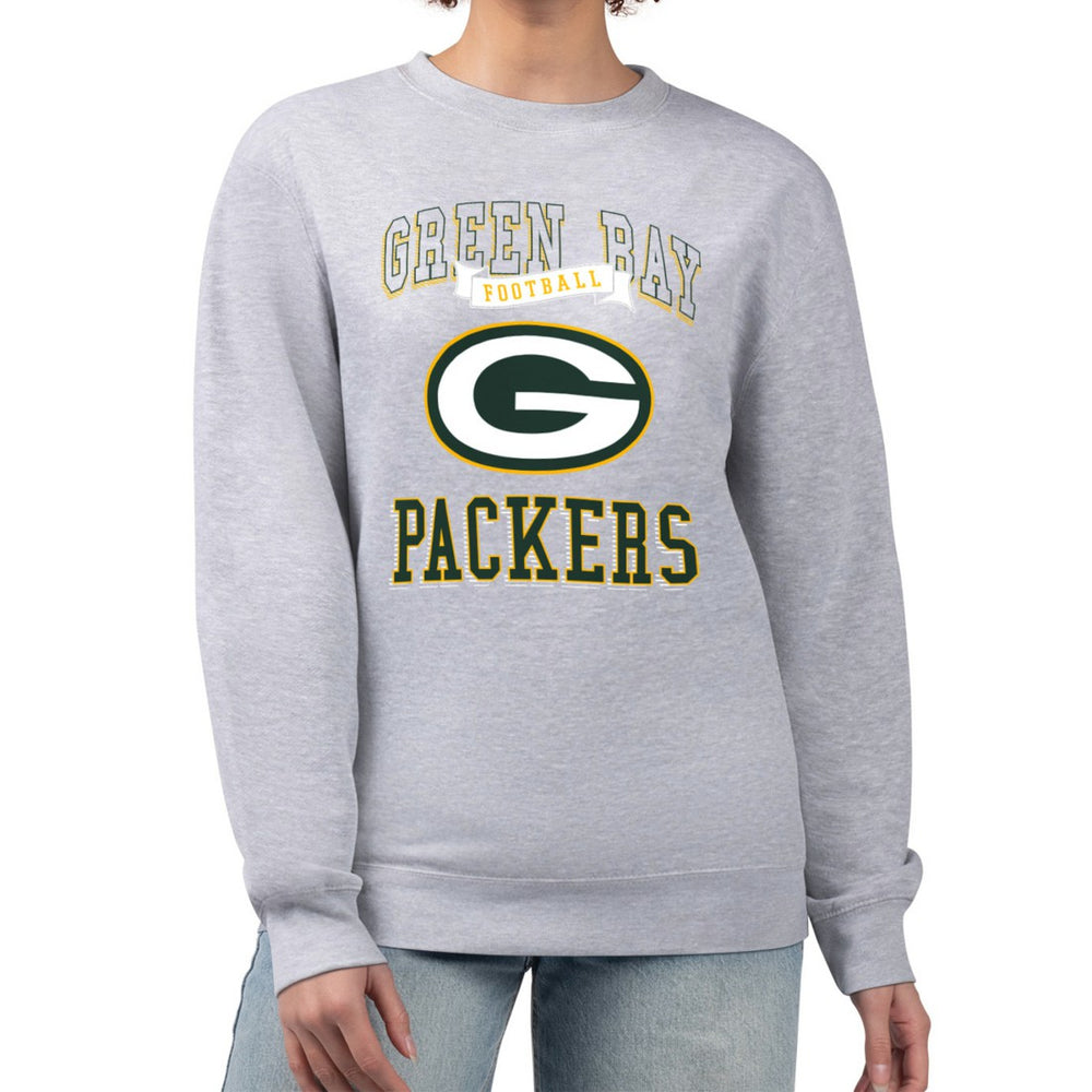 Green Bay Packers G-III 4Her by Carl Banks Women's Team Logo Graphic Tri-Blend Pullover Sweatshirt