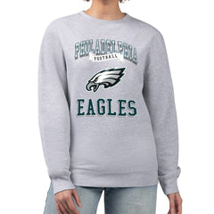 Philadelphia Eagles G-III 4Her by Carl Banks Women's Team Logo Graphic Tri-Blend Pullover Sweatshirt