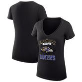 Baltimore Ravens G-III 4Her by Carl Banks Women's Super-Slim Fit Lightweight Team Logo Graphic V-Neck T-Shirt