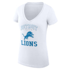 Detroit Lions G-III 4Her by Carl Banks Women's Super-Slim Fit Lightweight Team Logo Graphic V-Neck T-Shirt