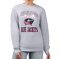 Columbus Blue Jackets G-III 4Her by Carl Banks Women's Team Logo Tri-Blend Fleece Pullover Sweatshirt Online