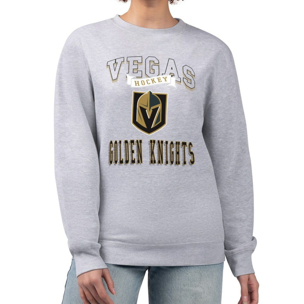 Vegas Golden Knights G-III 4Her by Carl Banks Women's Team Logo Tri-Blend Fleece Pullover Sweatshirt On Sale