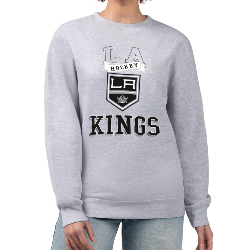 Los Angeles Kings G-III 4Her by Carl Banks Women's Team Logo Tri-Blend Fleece Pullover Sweatshirt Sale