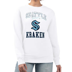 Seattle Kraken G-III 4Her by Carl Banks Women's Team Logo Tri-Blend Fleece Pullover Sweatshirt On Sale