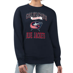Columbus Blue Jackets G-III 4Her by Carl Banks Women's Team Logo Tri-Blend Fleece Pullover Sweatshirt Sale