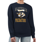 Nashville Predators G-III 4Her by Carl Banks Women's Team Logo Tri-Blend Fleece Pullover Sweatshirt Outlet