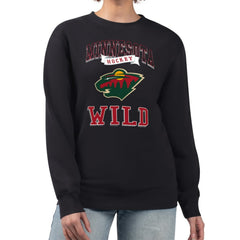 Minnesota Wild G-III 4Her by Carl Banks Women's Team Logo Tri-Blend Fleece Pullover Sweatshirt Sale