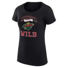 Minnesota Wild G-III 4Her by Carl Banks Women's Super-Slim Fit Lightweight Team Logo Graphic T-Shirt Outlet