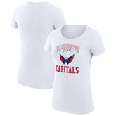 Washington Capitals G-III 4Her by Carl Banks Women's Super-Slim Fit Lightweight Team Logo Graphic T-Shirt Discount