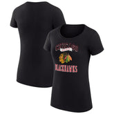 Chicago Blackhawks G-III 4Her by Carl Banks Women's Super-Slim Fit Lightweight Team Logo Graphic T-Shirt On Sale